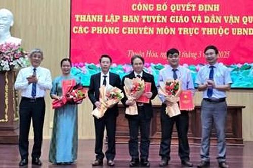 Công bố quyết định thành lập Ban Tuyên giáo và Dân vận và các phòng chuyên môn