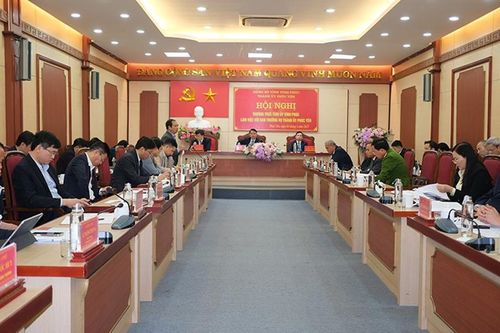 Vĩnh Phúc: Thường trực Tỉnh ủy làm việc với Ban Thường vụ Thành ủy Phúc Yên