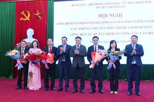 UBND huyện Thanh Oai giảm còn 10 phòng chuyên môn