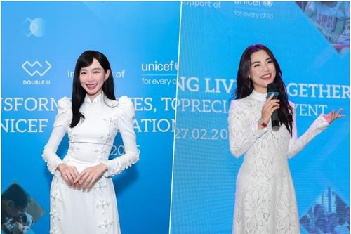 Hoa hậu Thùy Tiên hội ngộ Á hậu Hoàng Oanh ở sự kiện tri ân của UNICEF