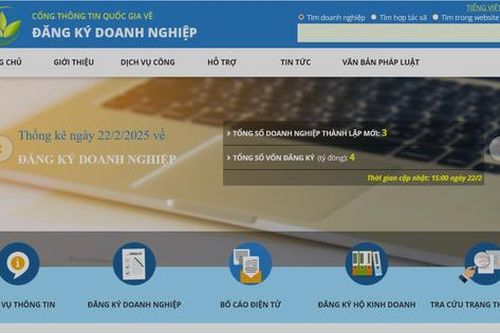 Lý do cổng thông tin quốc gia về đăng ký doanh nghiệp bị tạm dừng
