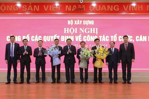 Bộ Xây dựng công bố các quyết định về công tác tổ chức, cán bộ