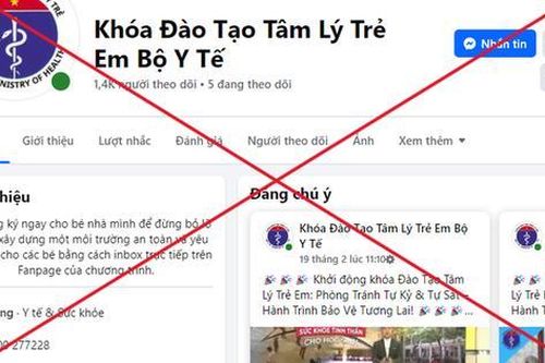 Cảnh báo tình trạng giả mạo Bộ Y tế mở hàng loạt khóa đào tạo tâm lý cho trẻ em để lừa đảo