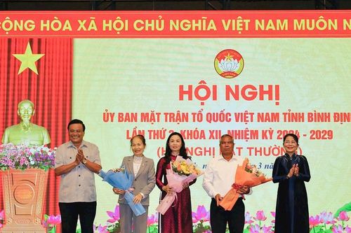 Bà Lê Bình Thanh giữ chức Chủ tịch Ủy ban Mặt trận Tổ quốc Việt Nam tỉnh Bình Định