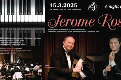 Đêm nhạc lãng mạn với bậc thầy piano Jerome Rose