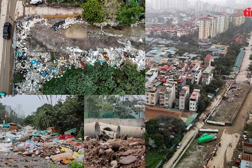 Vành đai 2,5 Đầm Hồng nhếch nhác, ngập trong rác thải