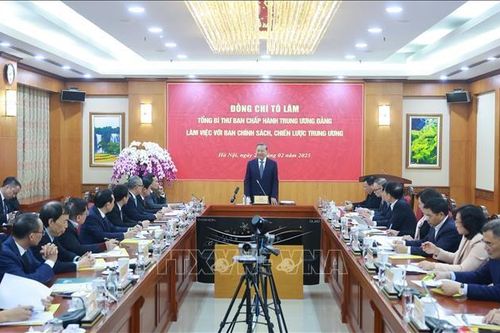 Triển khai kết luận của Tổng Bí thư tại buổi làm việc với Ban Chính sách, chiến lược Trung ương