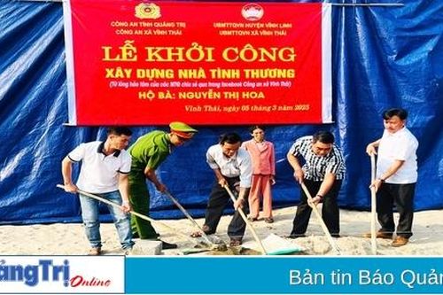 Khởi công nhà tình thương 168 triệu đồng do cộng đồng giúp đỡ cho người phụ nữ nghèo