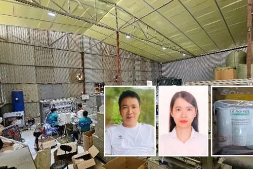 Bắt giữ hai đối tượng sản xuất bông tẩy trang giả
