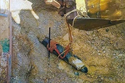 Phát hiện bom 'khủng' khi thi công đường ống thoát nước