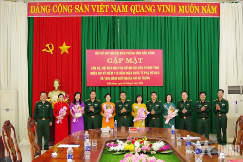 Bộ đội Biên phòng tỉnh Đắk Nông gặp mặt nhân Ngày Quốc tế Phụ nữ
