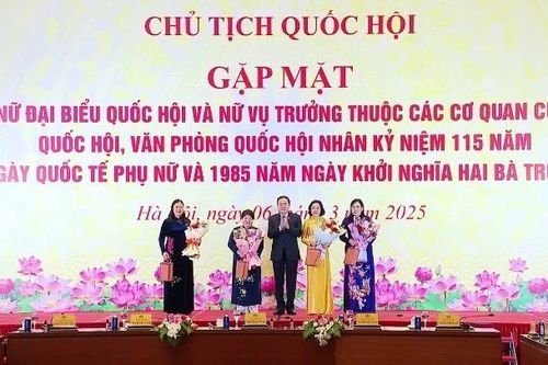Chủ tịch Quốc hội gặp mặt nữ đại biểu Quốc hội nhân dịp Ngày Quốc tế Phụ nữ