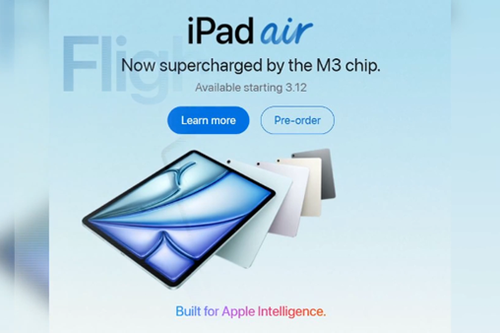 Apple ra mắt phiên bản iPad Air mới tích hợp AI