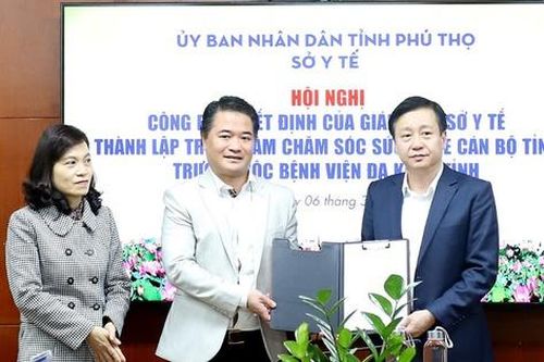 Sở Y tế Phú Thọ công bố quyết định thành lập Trung tâm chăm sóc sức khỏe cán bộ tỉnh
