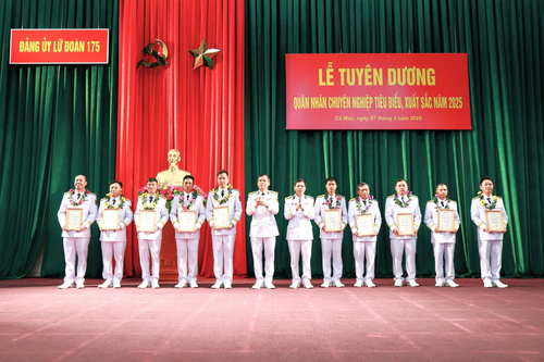 Lữ đoàn 175 tuyên dương quân nhân chuyên nghiệp tiêu biểu, xuất sắc