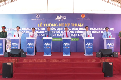 Thông xe kỹ thuật 2 tuyến đường nâng cấp cơ sở hạ tầng đồng muối