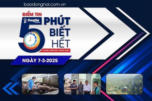 Điểm tin '5 phút biết hết' sáng 7-3: Đồng Nai hiện đang có quỹ đất làm nhà ở xã hội lớn nhất cả nước