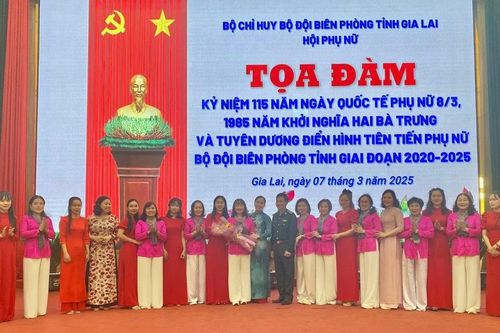Bộ đội Biên phòng tỉnh Gia Lai gặp mặt nhân Ngày Quốc tế Phụ nữ
