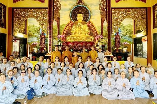 Ban Hướng dẫn Phật tử GHPGVN TP.HCM thăm, sách tấn đạo tràng tu học tại chùa Hưng Phước