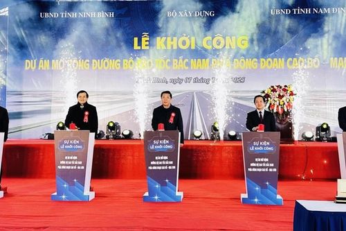 Bộ trưởng Trần Hồng Minh dự Lễ khởi công mở rộng cao tốc đoạn Cao Bồ – Mai Sơn