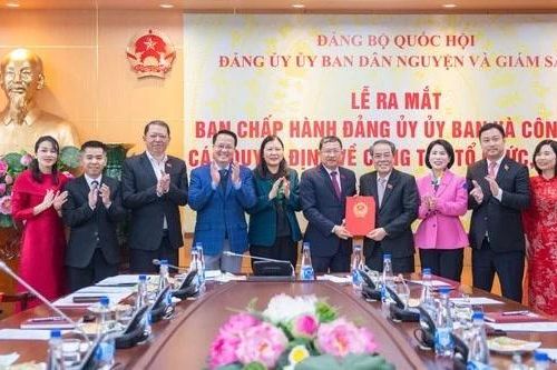 Ban Chấp hành Đảng ủy Ủy ban Dân nguyện và Giám sát công bố các quyết định về công tác tổ chức, cán bộ