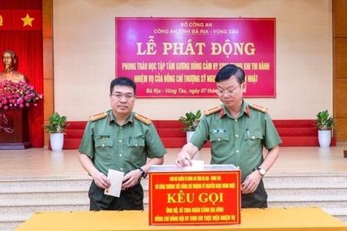 Công an tỉnh Bà Rịa-Vũng Tàu phát động phong trào học tập tấm gương hy sinh dũng cảm của chiến sĩ CSCĐ