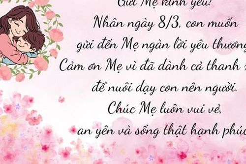 Lời chúc ngày Quốc tế Phụ nữ 8/3 tặng mẹ tình cảm nhất