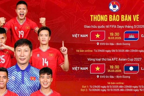 Chốt giá vé xem đội tuyển Việt Nam đấu Lào, Campuchia