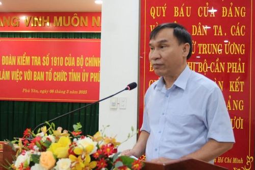 Đoàn kiểm tra của Bộ Chính trị làm việc tại tỉnh Phú Yên