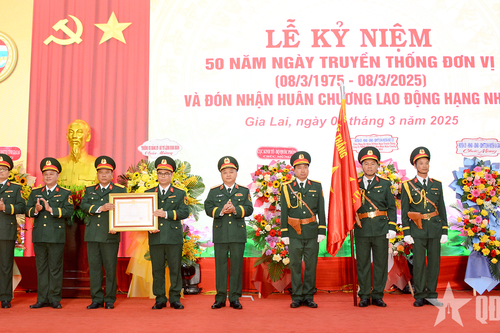 Công ty 74 (Binh đoàn 15) đón nhận Huân chương Lao động hạng Nhất