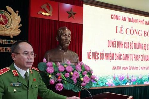 Bổ nhiệm 13 Phó Thủ trưởng Cơ quan Cảnh sát điều tra Công an TP Hà Nội