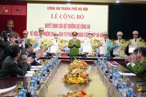 Bổ nhiệm 13 Phó Thủ trưởng Cơ quan Cảnh sát điều tra Công an TP Hà Nội