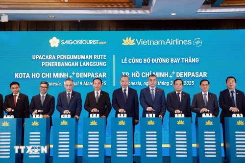 Tổng Bí thư Tô Lâm dự Lễ công bố đường bay thẳng TP Hồ Chí Minh - Denpasar (Indonesia)