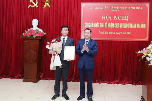 Bổ nhiệm Giám đốc Sở Tài chính và Chánh Thanh tra tỉnh Thanh Hóa