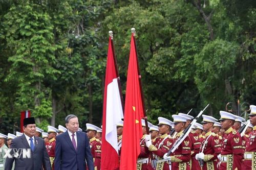 Lễ đón chính thức Tổng Bí thư Tô Lâm thăm cấp Nhà nước tới Cộng hòa Indonesia