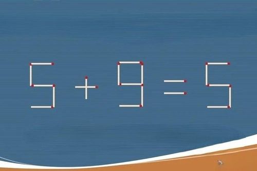 Di chuyển 1 que diêm để phép tính 5 + 9 = 5 từ sai thành đúng