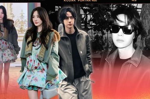Bộ đôi đại sứ Dương Mịch, Vương Nhất Bác chọn style đối lập tại show Loewe