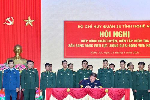 Nghệ An tổ chức hiệp đồng huấn luyện, diễn tập lực lượng dự bị động viên