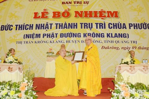 Quảng Trị: Bổ nhiệm Đại đức Thích Nhật Thành làm trụ trì chùa Phước Sơn