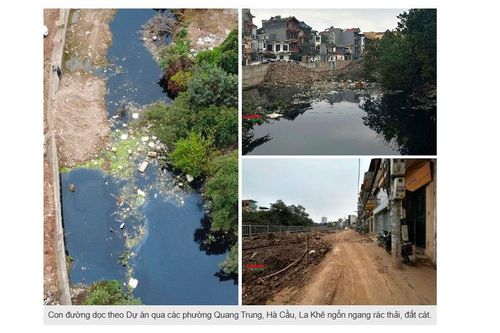 Làm rõ thông tin 'ngập rác thải dự án cứng hóa kênh La Khê'