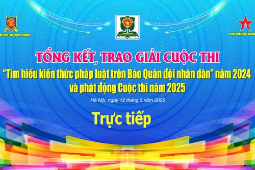 Tổng kết, trao giải Cuộc thi 'Tìm hiểu kiến thức pháp luật trên Báo QĐND' năm 2024 và phát động Cuộc thi năm 2025