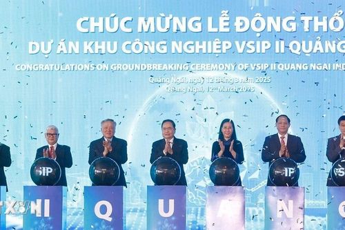 Chủ tịch Quốc hội dự Lễ động thổ Dự án khu công nghiệp VSIP II Quảng Ngãi