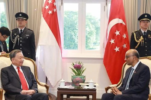 Tổng Bí thư Tô Lâm hội kiến Tổng thống Singapore Tharman Shanmugaratnam