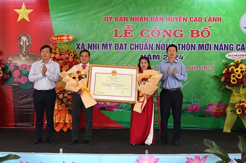 Lễ công bố xã Nhị Mỹ đạt chuẩn nông thôn mới nâng cao