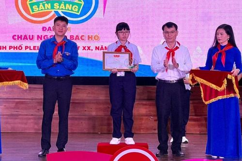 Tuyên dương 100 đội viên có thành tích xuất sắc trong công tác Đội và phong trào thiếu nhi TP. Pleiku