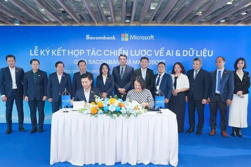 Sacombank và Microsoft Việt Nam ký kết hợp tác chiến lược về AI và dữ liệu, định hình tương lai ngân hàng số