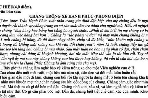 Đề thi thử Ngữ văn: Cần có những khoảng lặng để ngắt kết nối