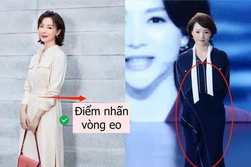Phụ nữ trung niên có gu không mặc váy với tất da và giày thể thao