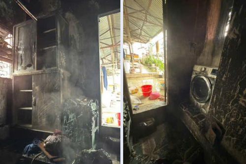Xảy cháy nhà dân trong ngõ Thịnh Hào 1