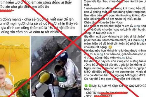 Cảnh báo lừa đảo trên mạng bằng hình thức kêu gọi từ thiện